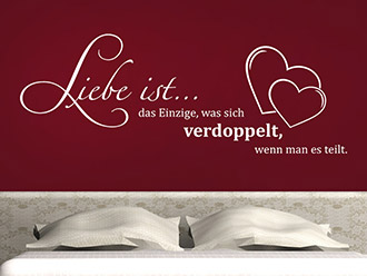 Wandtattoo Liebe Sprüche online kaufen bei Wandtattoo.de