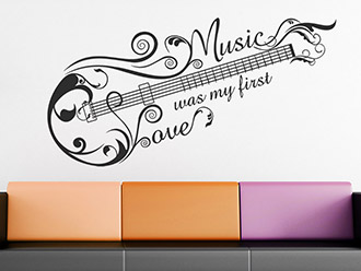 Wandtattoo Music Love Ornament