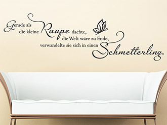 Wandtattoo Gerade als die kleine Raupe...