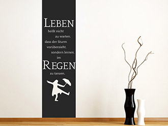 Wandtattoo Banner Leben heisst nicht...