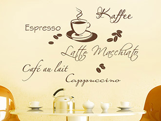Wandtattoo GS-Wall Kaffee Coffee Mokka Espresso 