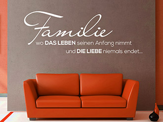 Wandtattoo Familie...