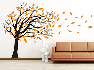 Wandtattoo Baum im Wind