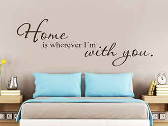 Wandtattoo Home is wherever...
