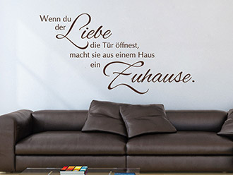Wandtattoo Wenn du der Liebe ...