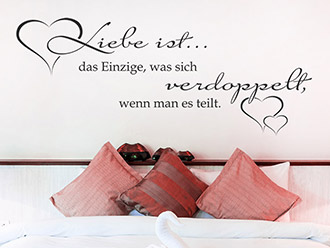 Wandtattoo Liebe ist das Einzige, was sich verdoppelt...