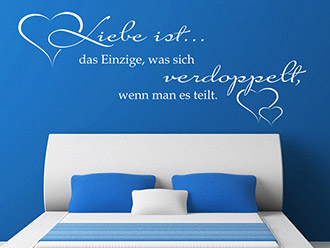 Wandtattoo Liebe ist das Einzige, was sich verdoppelt...