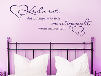 Wandtattoo Liebe Sprüche online kaufen bei Wandtattoo.de