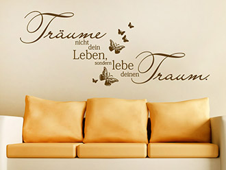 Wandtattoo Lebe deinen Traum...