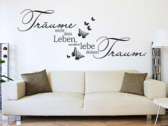 Wandtattoos für das Schlafzimmer und Bett | WANDTATTOO.DE