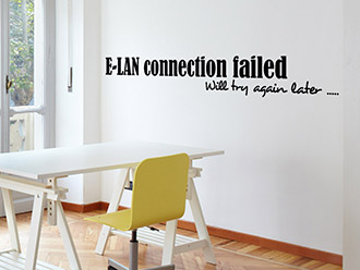 Wandtattoo E-LAN connection failed