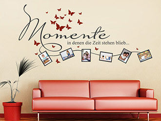 Wandtattoo Momente Bilderrahmen