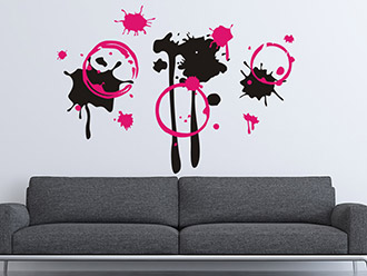 Wandtattoo Ornament Splashes