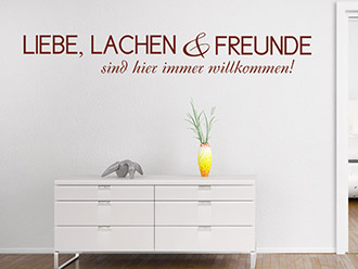 Wandtattoo Liebe Lachen Freunde