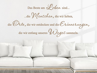 Wandtattoo Das Beste am Leben