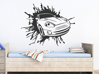 Wandtattoo Fetziger Rennwagen