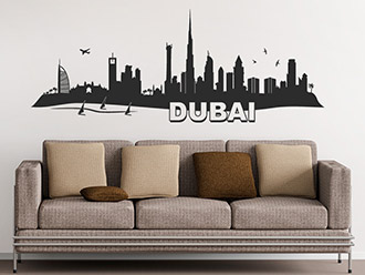 Skyline von Dubai als Wandtattoo