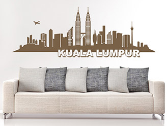 Kuala Lumpur Skyline als Wandtattoo