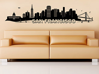 San Francisco Skyline als Wandtattoo