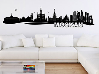 Moskau Skyline als Wandtattoo