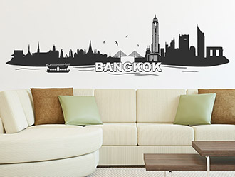 Bangkok Skyline als Wandtattoo