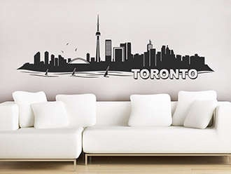 Wandtattoo mit der Skyline von Toronto