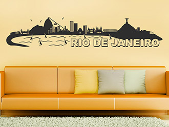 Skyline von Rio de Janeiro als Wandtattoo