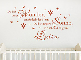 Wandtattoo Du bist unser Wunder
