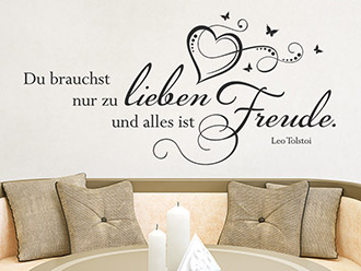 Wandtattoo Du brauchst nur zu lieben...