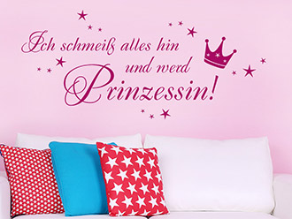 Wandtattoo Ich schmeiß alles hin...