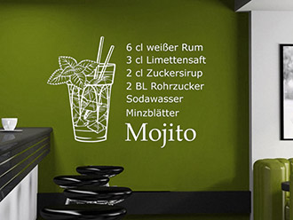 Wandtattoo Mojito