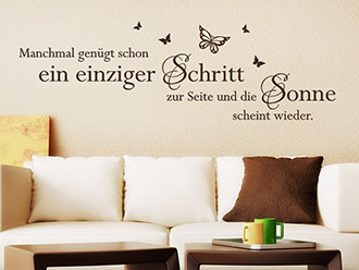 Wandtattoo Ein einziger Schritt