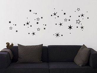 Wandtattoo Weihnachts-Sterne