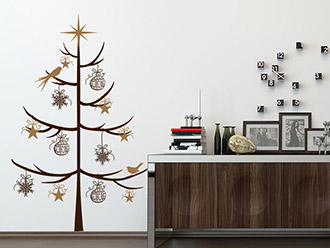 Wandtattoo Zweifarbiger Weihnachtsbaum | Bild 3