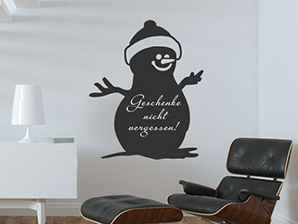 Wandtattoo Tafelfolie frostiger Schneemann | Bild 3