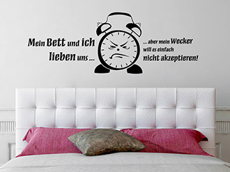 Wandtattoo Wecker