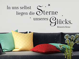 Wandtattoo Die Sterne unseres Glücks