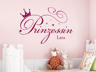 Wandtattoo Prinzessin mit Wunschname