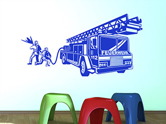 Wandtattoo Feuerwehr