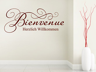 Wandtattoo Bienvenue Herzlich Willkommen | Bild 3