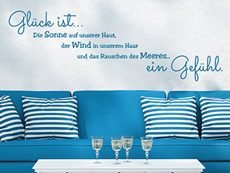 Wandtattoo Glück ist ein Gefühl