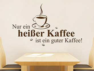 Wandtattoo Heißer Kaffee