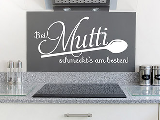 Wandtattoo Bei Mutti schmeckt's am besten
