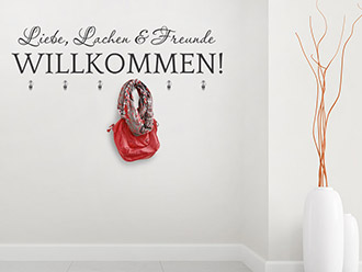 Garderobe Freunde Willkommen