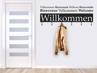 Garderobe Willkommen Sprachen