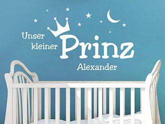 Wandtattoo Kleiner Prinz mit Name