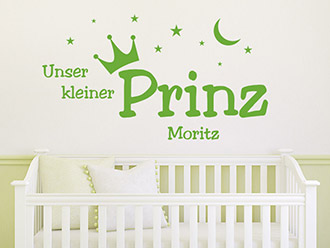 Wandtattoo Kleiner Prinz mit Name