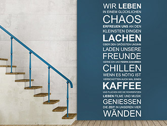 Wandtattoo Wir leben