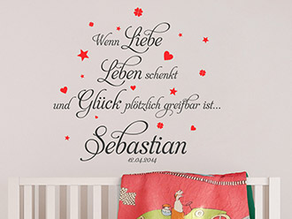 Wandtattoo Wenn Liebe Leben schenkt...