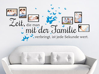 Wandtattoo Fotorahmen Zeit mit der Familie